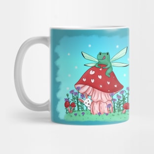 Fairy frog on a mushroom Mug